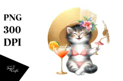Kitten in Beachwear, High-Res PNG Product Image 1