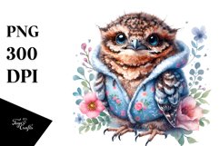 Vibrant Nightjar Dressed | Sublimation Clipart Product Image 3