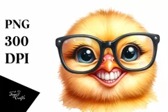 Baby Chick Portrait with es | Clipart Product Image 1
