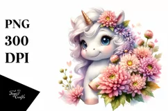 Pastel Baby Unicorn Clipart Product Image 1