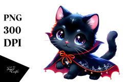 Baby Black Cat Halloween | Clipart Product Image 1
