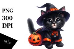 Baby Black Cat Halloween | Clipart Product Image 3