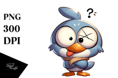 Innocent Cartoon Bird with Exaggerated Expression, Popular Product Image 1