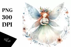 Whimsical Fairy Watercolor Clipart Product Image 1