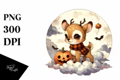 Cute Baby Deer Halloween PNG Product Image 3