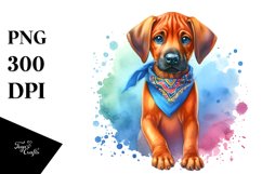 Vibrant Watercolor Rhodesian Ridgeback Clipart Product Image 3