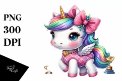 Colorful Cute Baby Unicorn on Competition Floor, High-Res Product Image 3