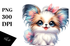 Watercolor Cute Papillon PNG Product Image 1