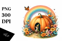 Simple Autumn Fairy House Clipart Product Image 1