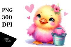 Pink-ish Baby Duck, PNG Product Image 1