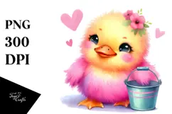 Pink-ish Baby Duck, PNG Product Image 1