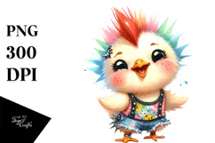 Energetic Baby Chicken PNG Product Image 1