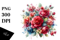 Red Roses Abstract, Transparent PNG Product Image 1