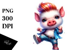 Funny Dancing Pig, PNG Product Image 1