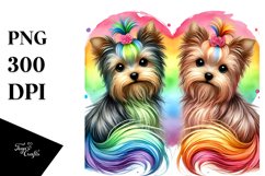 Yorkshire Terrier with Rainbow, Transparent PNG Product Image 1