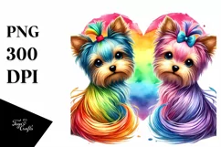 Yorkshire Terrier with Rainbow, Transparent PNG Product Image 1