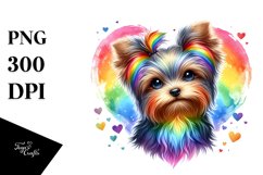 Rainbow with Cocker Spaniel in Watercolor PNG Product Image 1
