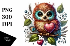 Adorned Baby Owl, Transparent PNG Product Image 1