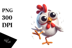 Happy Chicken Drinking Cocktail PNG Product Image 1