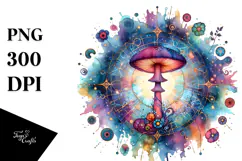 Vibrant Mushroom Tarot, Transparent PNG Product Image 1