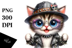 Energetic Baby Kitten PNG Product Image 1