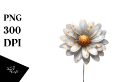 Daisy with Golden Insertions, PNG Product Image 1
