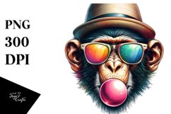 Colorful Monkey Portrait Clipart Product Image 3