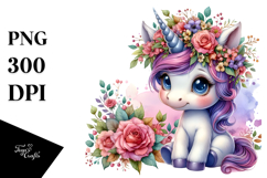 Vibrant Cute Unicorn PNG Product Image 1