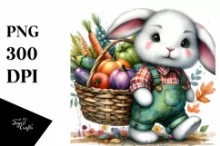Colorful Baby Rabbit Autumn Clipart Product Image 1
