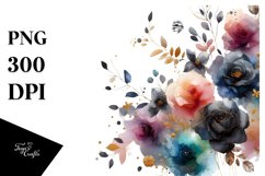 Colorful Black Roses Gold | Clipart Product Image 1