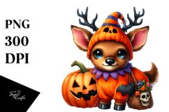 Cute Baby Elk Dressed for Halloween | Clipart Product Image 3