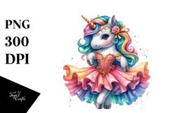 Baby Unicorn in Waltz Dancer&#039;s Gown, High-Res PNG Product Image 3