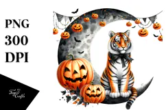 Tiger in Halloween Costume, Transparent PNG Product Image 1
