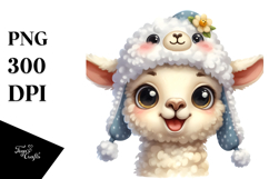 Excited Baby Llama | Clipart Product Image 1