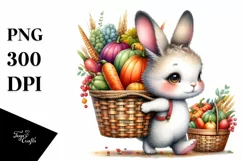 Quirky Baby Rabbit Autumn Clipart Product Image 1