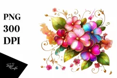 Watercolor Luxury Flower Splash Clipart Product Image 3