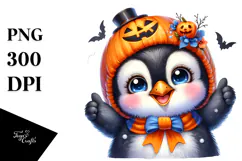 Baby Penguin with Big Eyes PNG Product Image 1