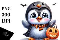 Baby Penguin with Big Eyes PNG Product Image 1