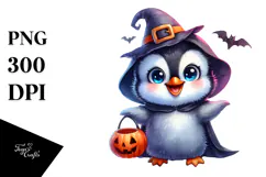 Baby Penguin with Big Eyes PNG Product Image 1