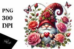 Colorful Valentine Gnome PNG Product Image 1