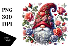 Detailed Valentine Gnome with Heart PNG Product Image 1