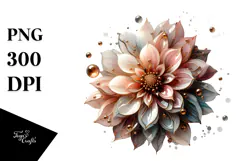Glossy Dahlia Sublimation PNG Product Image 1