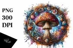 Detailed Wooden Stained Mushroom Product Image 1