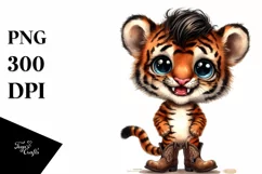 Expressive Shy Baby Tiger Cowboy Boots Product Image 3