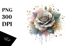Material Rose Watercolor Splash PNG Product Image 1
