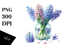 Hyacinth Jar Watercolor Clipart Product Image 1
