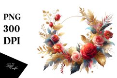 Colorful Watercolor Abstract Horizontal Frame Product Image 1