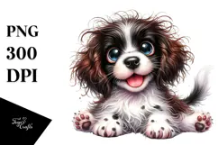 Cute Baby English Springer Spaniel PNG Product Image 1