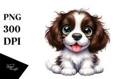 Cute Baby English Springer Spaniel PNG Product Image 1