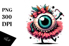 Eyeball Monster with Tutu, Transparent PNG Product Image 1